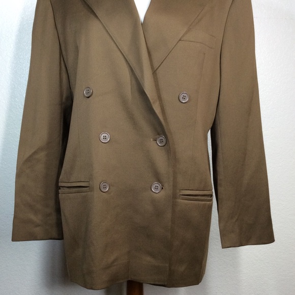 Escada Margaretha Ley Double Breasted 100% Wool Judge Gray Blazer Size EU 38 US6 - Picture 5 of 15